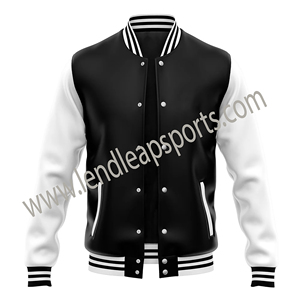 Mayorista Fabricante Chenille Bordado Parches College Varisty Chaquetas Béisbol Bomber Letterman Crop Leather Varsity Jacket - Product Image 4
