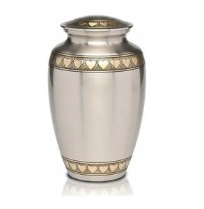 Urnas Decorativas para Cenizas, Urnas de Metal Sólido con Grabado de Corazón de Peltre, Artículos Funerarios, Urnas de Metal para Recuerdos de Cenizas - Product Image 6