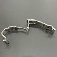 Bracelet de montre connectée en acier inoxydable 316L, à boucle solide, 3 maillons coniques, finition miroir, fait main, avec logo personnalisé, qualité supérieure
