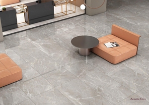 Carreaux en porcelaine émaillée au design italien moderne Zenetta gris antidérapant pour villas centres commerciaux écoles - Product Image 3