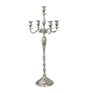 Shiny Silver Metal 5 Arms <b>Candelabra</b> for Home & Wedding Parties Decor Tabletop Display Any Occasion Decor <b>Candelabra</b> - Product Image 3