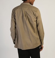Nouvelle Chemise Décontractée Chic pour Homme Printemps-Automne en Flanelle 100% Coton Rayée Anti-Plis Respirante avec Col Montant et Poches