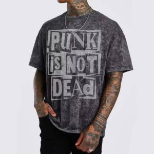 Ropa de hombre de alta calidad, camiseta de gran tamaño, ropa de calle de algodón 100%, camisetas Vintage con logotipo personalizado de lavado ácido negro Hip Hop - Product Image 1