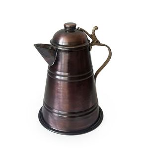 Copper Milk <b>Pot</b> Anatolia Kervan OXIDE Color Milk Bowl With Lid and Handle, Authentic Decorative Beverage Serving Bowl - Product Image 4