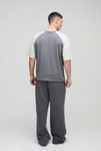 เสื้อยืดผ้าฝ้ายแขนแร็กแลนสำหรับผู้ชายเสื้อยืดทรงหลวมพิมพ์โลโก้100% - Product Image 2