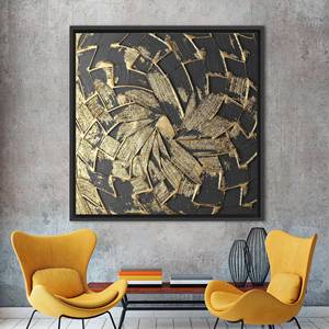 Impression sur toile abstraite moderne, décoration élégante pour la maison, design abstrait vibrant, encadré noir - Product Image 1