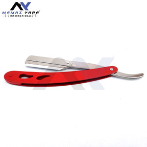 Navajas de Barbero Profesionales de Hoja Recta, Ligeras y Plegables, para Afeitar Barba y Cuello, Herramienta de Aseo para Barbería, Salón y Hogar, con Bloqueo Giratorio - Product Image 3