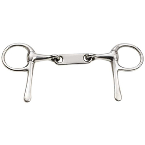 Demi-cuillère en acier inoxydable vétérinaire French Link Mouth Snaffle Bit Embouchure lisse polie Tous les mèches de cheval disponibles - Product Image 4