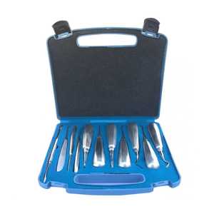 Juegos de elevadores de raíz de extracción de dientes quirúrgicos de acero inoxidable Manual de 12 piezas de alta calidad Certificado CE Garantía de 5 años Medicab - Product Image 1