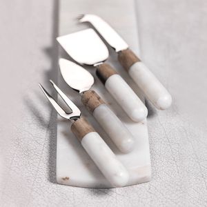 Juego de Cuchillos para Queso de Acero Inoxidable de Diseño Elegante y Herramienta para Untar Queso con Madera de Bambú, Última Llegada a Bajo Precio en India - Product Image 6