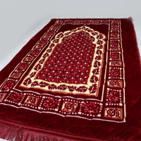 Tapis de prière ethnique élégant |   Tapis islamique traditionnel 100% polyester velours personnalisable de haute qualité pour la prière quotidienne toutes saisons