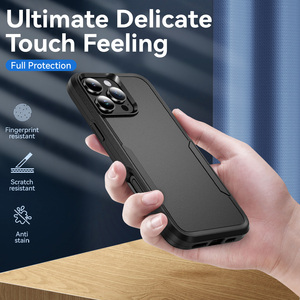 Étui de protection hybride robuste avec béquille antichoc pour iPhone 16 Pro Noir - Product Image 6