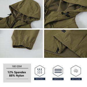 Personnaliser le style et la conception Streetwear Polyester Softshell imperméable Sports de plein air course coupe-vent veste de pluie pour hommes - Product Image 2