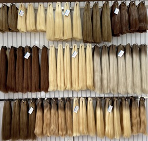 พร้อมส่ง ชุดผมมนุษย์เวียดนาม 100% ผ้าผมมนุษย์ตรงเนียนเงา 613# สีต่อผมผ้า - Product Image 3