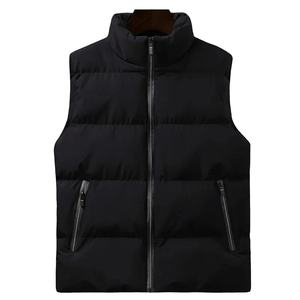 Logo personalizzato invernale tenere caldo piumino antivento in cotone poliestere <span class=keywords><strong>giacca</strong></span> senza maniche gilet da uomo panciotti traspiranti <span class=keywords><strong>e</strong></span> resistenti - Product Image 1