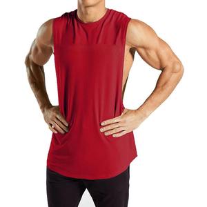 Débardeur côtelé de haute qualité personnalisé en gros pour hommes avec décoration imprimée pour l'entraînement - Product Image 1