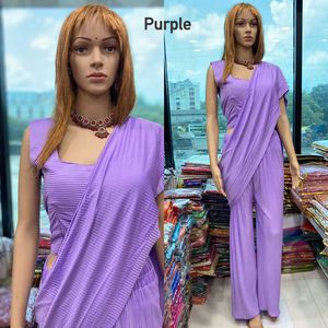 2022 nouveauté Designer femmes costume de fête PentPleated Pallu prêt-à-porter soie Saree vente chaude mode achats en ligne - Product Image 2