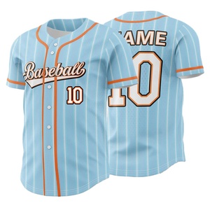 OEM Custom <b>Baseball</b> Jersey Shirt Cotton Sublimation Strip Team Training Club Wholesale Sublimated <b>Baseball</b> Uniform - Product Image 1