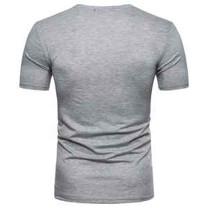 T-shirts en coton slim fit pour hommes personnalisés, logo décontracté, streetwear quotidien, vente en gros - Product Image 2