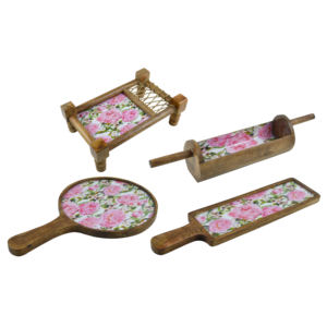 Factory Wood Design <b>Serving</b> <b>Platters</b> Decorative Printed and Enamel Finishing Design <b>Wooden</b> <b>Serving</b> <b>Platters</b> - Product Image 3