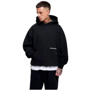 Sweat à capuche OTH surdimensionné Custom Core noir polaire en coton épais Streetwear coupe décontractée capuche à double doublure vêtements de luxe modernes - Product Image 1