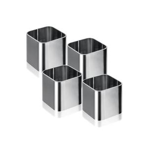 Ronds de serviette sophistiqués en acier inoxydable avec matériaux écologiques et surface polie pour des repas durables - Product Image 4