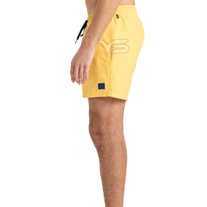 Short d'entraînement décontracté pour homme 100% coton taille moyenne avec fermeture à cordon anti-rides motif uni teint court - Product Image 6