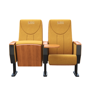 Chaise de théâtre mobile à dossier bas de qualité supérieure, design moderne en bois, tissu et polyéthylène pour églises, auditoriums, écoles et cinémas - Product Image 3
