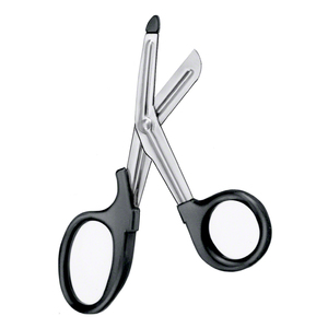 Ciseaux de soins infirmiers universels de haute qualité en acier inoxydable 6 pouces avec manche en plastique noir, ciseaux utilitaires EMT pour la chirurgie, certifiés CE - Product Image 4