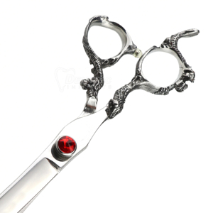 Ciseaux de coiffure professionnels ergonomiques pour droitiers, en acier inoxydable droit, haute précision, style élégant, tranchants - Product Image 4