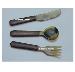 Phong cách sang trọng sừng Flatware Set phục vụ muỗng dao nĩa và dụng cụ nhà bếp chất lượng tốt nhất giá cả hợp lý đa chức năng đồ dùng - Product Image 6