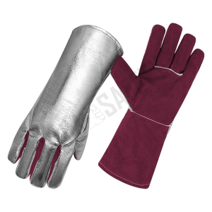 Guantes de Seguridad de Alto Rendimiento para Soldadura y Protección Contra Incendios, Resistentes al Calor, Aluminizados, de Para-Aramida, Kevlar y Cuero, Antivibración - Product Image 6