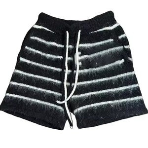 Pantalones cortos de mohair de algodón 100% para hombre, ropa de playa de verano elástica con estampado de logotipo personalizado, pantalones cortos transpirables más vendidos con decoración lavada - Product Image 4