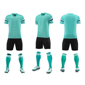 Custom Sublimated Soccer Uniform Navy Blue Pink Geometric Print Crew Neck Short Sleeve Moisture Wicking Unisex <b>Athletic</b> Front - Product Image 4