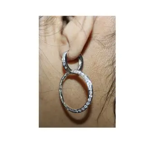 Export Quality Diamond Earrings with 1.14 ct Diamond Weight Women Jewelry Earring Available at Wholesale Price