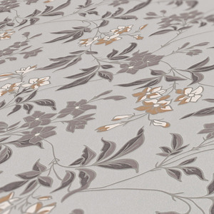 Made in Germany-Rouleaux de papier peint de luxe Fleurs Gris Marron Blanc Noir Non Tissé Contract Wallpaper Florals-10,05x0,53 m - Product Image 6