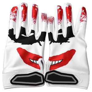 Gants de receveur de football américain antidérapants de haute qualité, tendance, en cuir synthétique respirant, avec poignées rapides – Vente en gros - Product Image 5