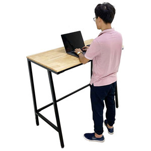 โต๊ะทำงานและห้องนอนปรับระดับได้ตามหลักสรีรศาสตร์ ขนาด 120x60x105 ซม. ดีไซน์อุตสาหกรรม ขาเหล็กทรงสี่เหลี่ยมคางหมู รุ่น STD68030 - Product Image 1