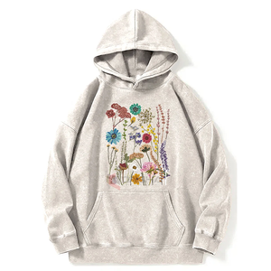 Pull à capuche avec logo personnalisé OEM 100% coton Sweat à capuche Streetwear surdimensionné Vintage Acid Wash Distressed Sun Faded Hoodies - Product Image 3