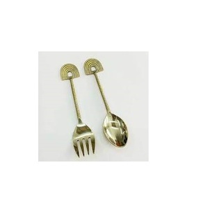 Fourchette cuillère en laiton et couverts design moderne logo personnalisé nouveau design cuillère en laiton produit d'artisanat et de vente naturel - Product Image 5