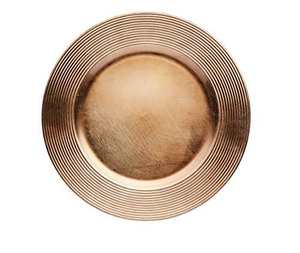 Assiettes de présentation rondes en cuivre classiques pour mariage, vaisselle de service, design personnalisé, durables pour les fêtes - Product Image 3