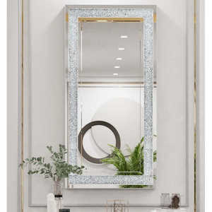 Espejo de Pared Decorativo Veneciano de Lujo, Ovalado, con Marco de Aluminio y Cristal, para Decoración Navideña del Hogar - Product Image 1