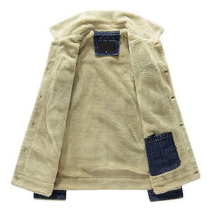 Veste en jean d'hiver pour homme, respirante, OEM, style streetwear, décontractée, boutonnée, coupe oversize, écologique, coupe-vent - Product Image 4