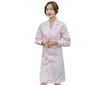 Venta al por mayor de uniformes de Enfermería de hospital conjuntos de cuello alto de manga corta de tela tejida traje de enfermera - Product Image 2