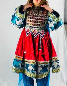 เดรส afghan kuchi สำหรับผู้หญิงของแท้ของตกแต่งลูกไม้สำหรับงานแต่งงานและของขวัญ2025 - Product Image 3