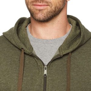 เสื้อฮู้ดดี้ผ้าฝ้าย 100% หนัก 400 กรัม สำหรับฤดูหนาว แบบซิปเต็มตัว สไตล์วินเทจ  สามารถสั่งทำได้  ผ้าฝ้ายผสมย้อมสีพื้น - Product Image 4