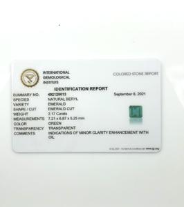 Émeraude zambienne naturelle certifiée 7.20X6.80mm octogone coupe pierre précieuse précieuse 2.18 Ct émeraude anneau pendentif bijoux à bricoler soi-même pierre - Product Image 4