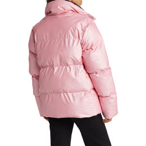 Venta al por mayor personalizado mujeres Puffer chaquetas Casual a prueba de viento Puffer abajo chaqueta personalizada transpirable diseño acolchado Zip Up chaquetas de las mujeres - Product Image 5