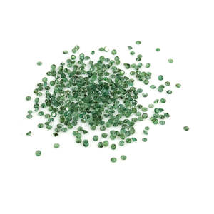 Émeraudes zambiennes naturelles, rondes calibrées de 2 mm, pierres précieuses facettées naturelles, prêtes à l'emploi pour la création de bijoux. - Product Image 5