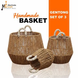 Juego de 3 artesanías de fibra de coco GENTONG - Product Image 1